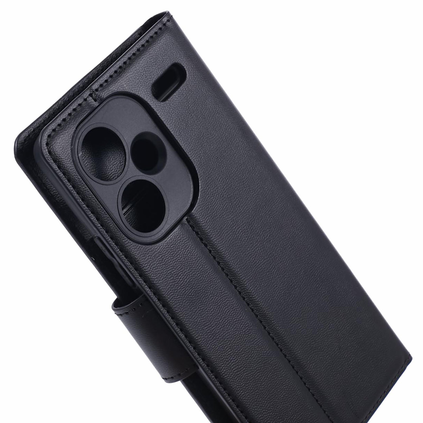 HANMAN Mill Series for Xiaomi Redmi Note 13 Pro+ 5G Case PU Leather Wallet Phone Stand Cover - Black HANMAN Mill Series for Xiaomi Redmi Note 13 Pro+ 5G Case PU Leather Wallet Phone Stand Cover - Black